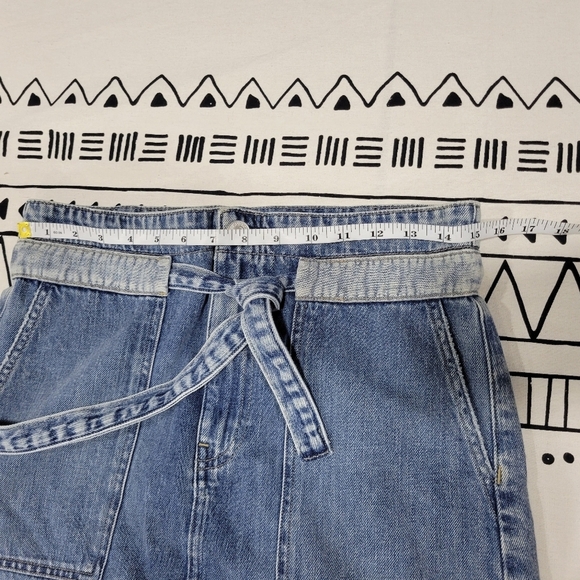 Hudson Women's Belted Cinched Waist High Waisted Jean Mini Skirt Size 25 - Picture 7 of 8